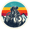 Retro Sunset MTB Rider