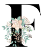 letter F blooming
