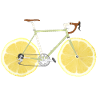 Rennrad mit Fruchträdern