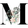 letter M flowered