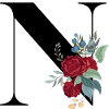 lettre N fleuris
