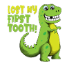 Perso il mio primo dente Dino Tooth Gap Kids Divertente