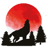 Wolf's Call on the Red Moon