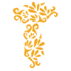 Abstrait Rose Jaune