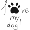 love my dog paw