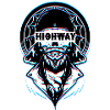 Aesthetic Biker Highway Glitch Design
