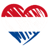 Pays-Bas Netherlands Nederland Flagge Herz