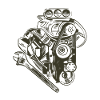 Automechanic Parts Detailed Car Engine