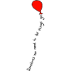 Balloon saying let go
