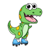 Inline Skating Roller Skates Dinosaur