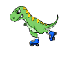 Inline Skating Dinosaur