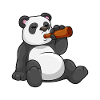 Panda Flasche Bier
