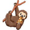 Sloth sloth lazy pizza eating