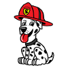 Cute Dalmation Firefighter Fireman Apparel