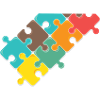 bunt Puzzel design Puzzelteil