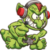 Gamer Snake with Headphones and Control