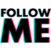 Follow me tiktok RGB lettering