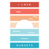 I Love Sunsets Quote for Beach Lovers