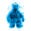 Sesame Street Cookie Monster Maling Stænk