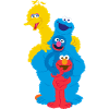 Sesame Street Elmo, Grobi, Cookie Monster og Bibo