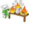 It burns!
