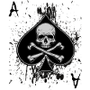 Skull Skull Spades Ass Playing Card Poker Gift