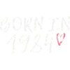 Né en 1984 écriture cœur