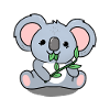 Koala der Blätter isst