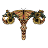 Feminisme utérus, papillon pour vulve