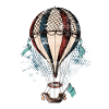 Vintage ballon varmluftsballon
