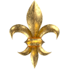 Fleur de Lys / Fleur de Lis gold look corroded