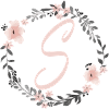 Buchstabe S mit Blumen