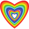 Rainbow Rainbow Retro Gift Heart