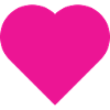 Pink hjerte simpelt