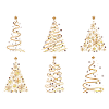 Abstract Golden Christmas Tree