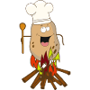 Potato Fried Potato Grill Cook Campfire