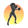 African Girl Dancing T-shirt Sunset