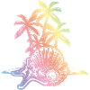 Beach Palm Symbol Island