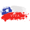 T-shirt Viva Chile Drapeau Tain