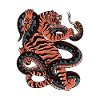TIGER AND COBRA FIGHT EACH OTHER TATTOO STYLE