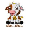 Moo Cow Funny Farmer design della mucca per un moo moo
