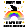 Süße Katze Regenbogenbrücke Gedanke