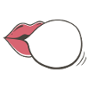 Mouth speech bubble communication