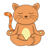 Namaste Meditating Cat Yoga Cat