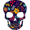 Skull Skull Flower Flowers
