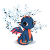 Cute Blue Chibi Manga Dragon