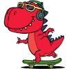 Cool Dinosaur Headset Funny Sunglasses