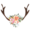 Deer antler flowers customizable