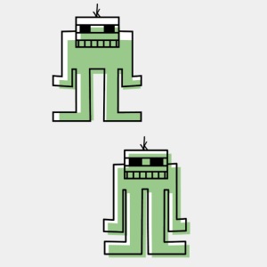 robots in green