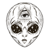Illuminati Alien T-Shirt - All-Seeing Eye